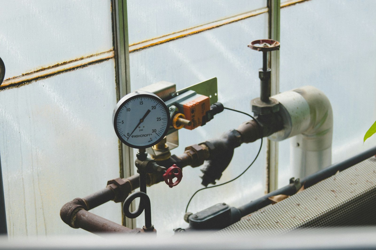Heizungsanlage mit Druckanzeige